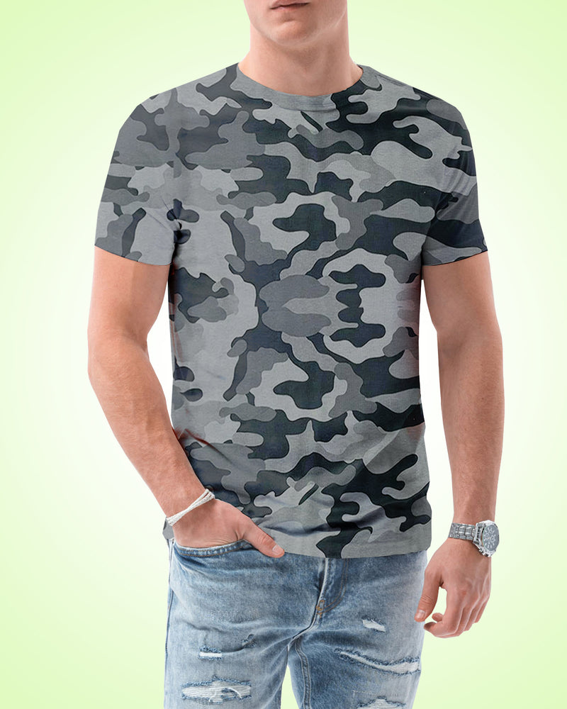 Unisex Printed Camouflage T-Shirt