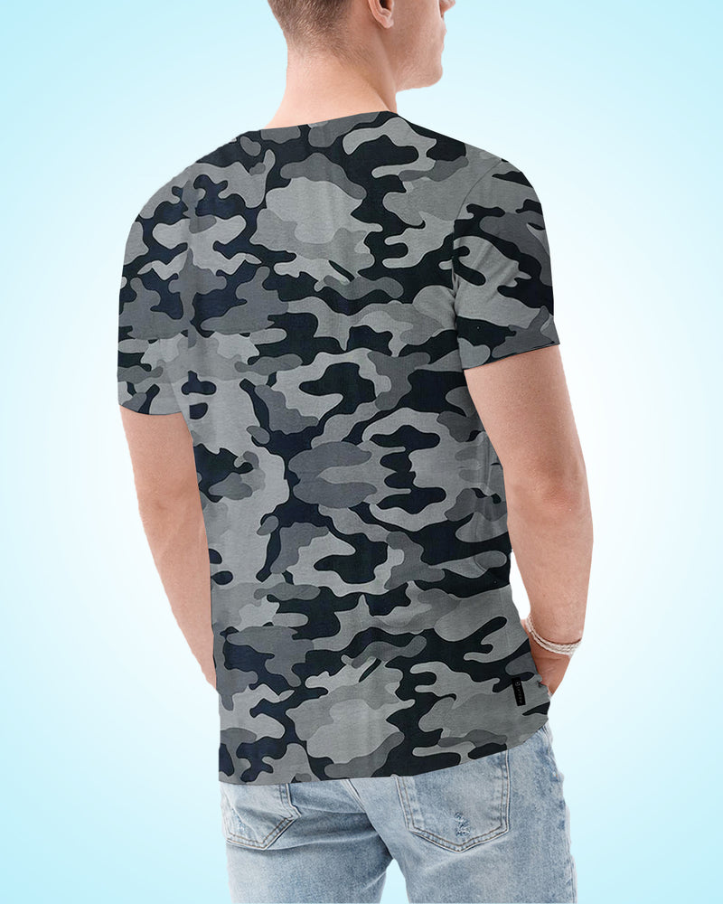 Unisex Printed Camouflage T-Shirt